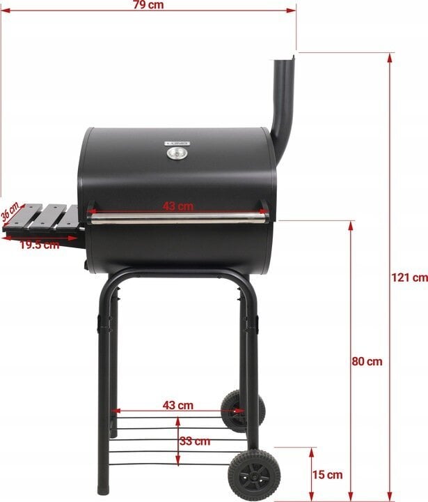 Fluxar KP106 kannettava grilli 47 x 34 cm hinta ja tiedot | Grillit | hobbyhall.fi