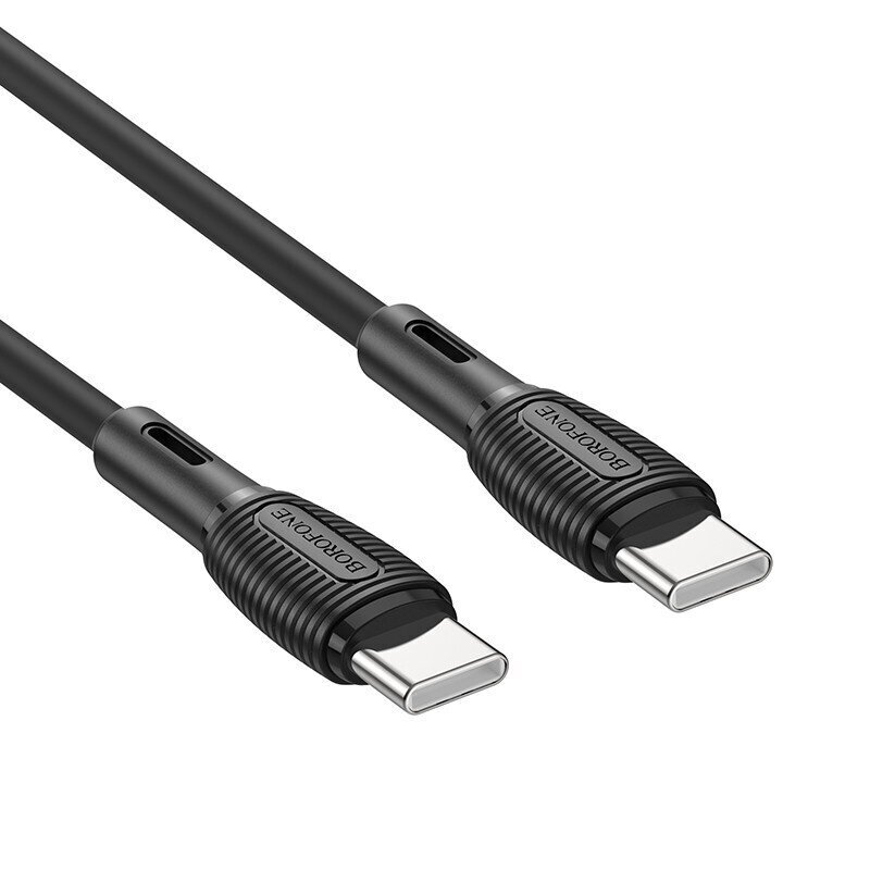 Kaapeli USB Borofone BX86 Advantage 60W Type-C 1.0 m musta hinta ja tiedot | Puhelinkaapelit | hobbyhall.fi