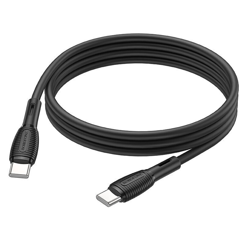 Kaapeli USB Borofone BX86 Advantage 60W Type-C 1.0 m musta hinta ja tiedot | Puhelinkaapelit | hobbyhall.fi
