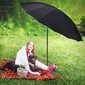 Puutarhasateenvarjo, 220 cm musta hinta ja tiedot | Aurinkovarjot ja markiisit | hobbyhall.fi