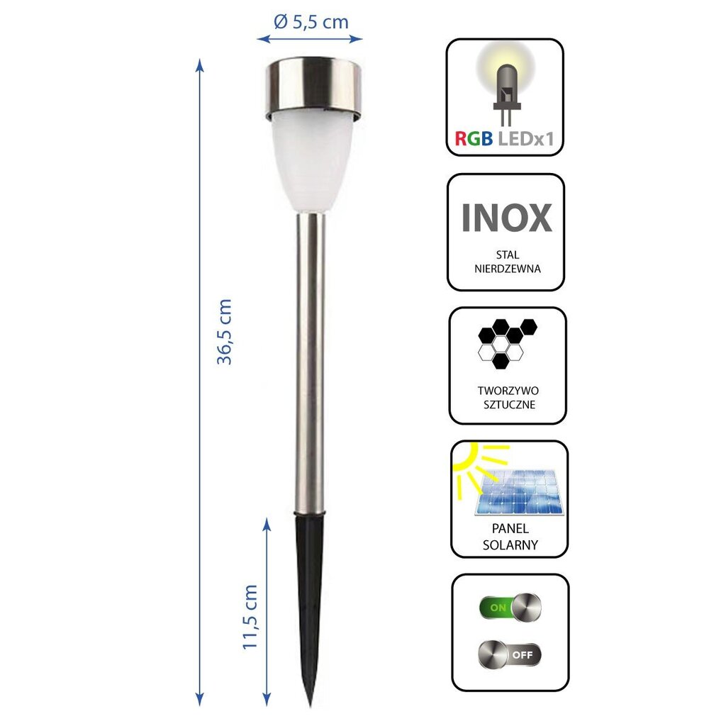 Puutarha-lyhty saska garden inox, 36,5 cm hinta ja tiedot | Puutarha- ja ulkovalot | hobbyhall.fi