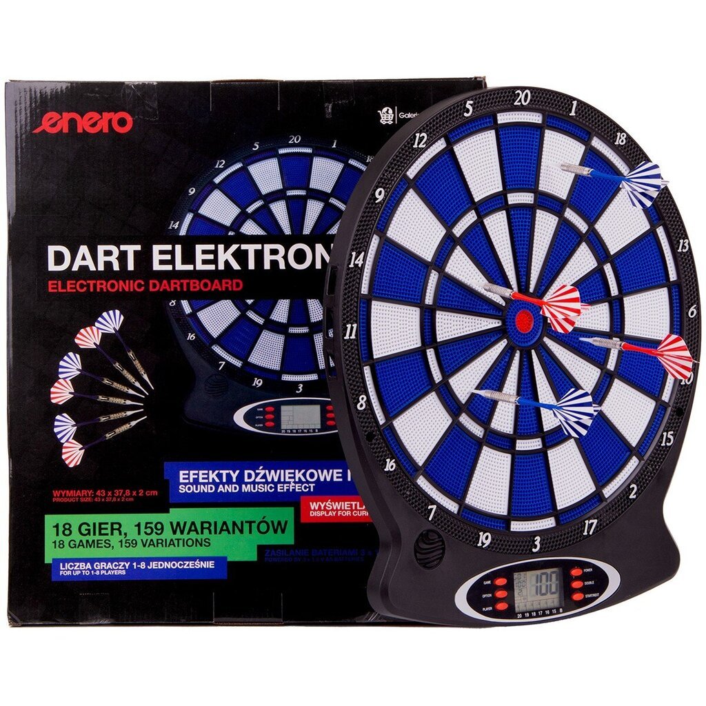 Elektroninen tikkataulu, 43 cm hinta ja tiedot | Darts | hobbyhall.fi