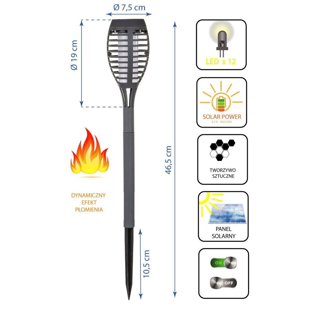 Puutarhavalaisin saska garden, 12 LED 5 kpl hinta ja tiedot | Puutarha- ja ulkovalot | hobbyhall.fi