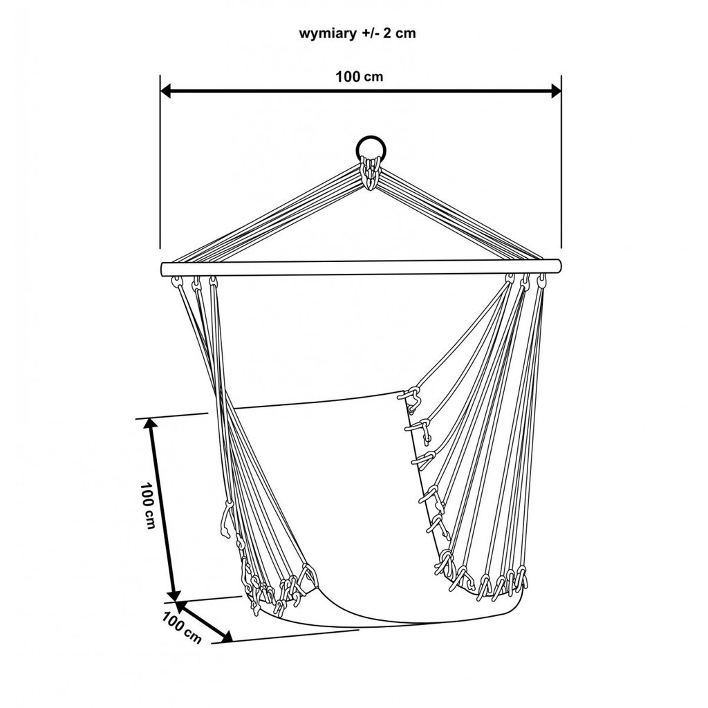 Riipputuoli tyynyillä, 100x100cm hinta ja tiedot | Riippumatot | hobbyhall.fi