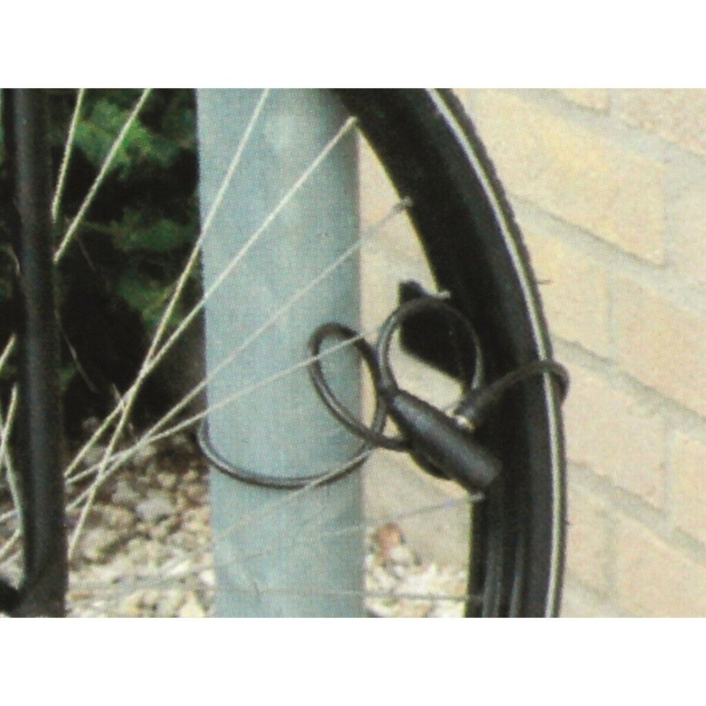 Dunlop kierrepolkupyörälukko avaimella, 1,2 x80 cm, musta hinta ja tiedot | Polkupyörän lukot | hobbyhall.fi