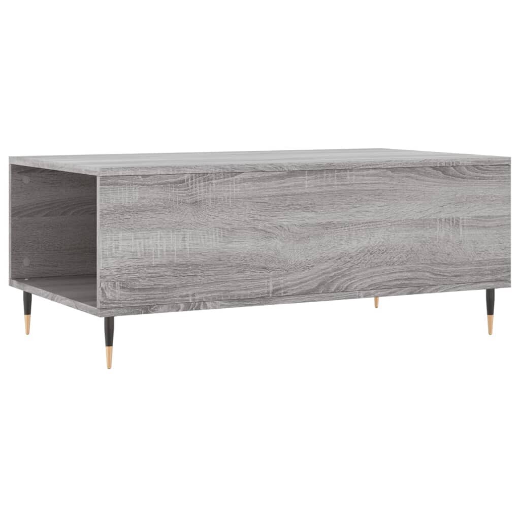 vidaXL Sohvapöytä harmaa Sonoma 90x50x36,5 cm tekninen puu hinta ja tiedot | Sohvapöydät | hobbyhall.fi