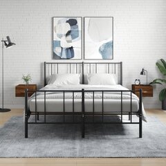 vidaXL Seinäkiinnitettävät yöpöydät 2 kpl ruskea tammi 35x35x20 cm hinta ja tiedot | Yöpöydät | hobbyhall.fi