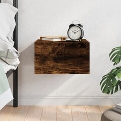 vidaXL Seinäkiinnitettävä yöpöytä savutammi 35x35x20 cm hinta ja tiedot | Yöpöydät | hobbyhall.fi