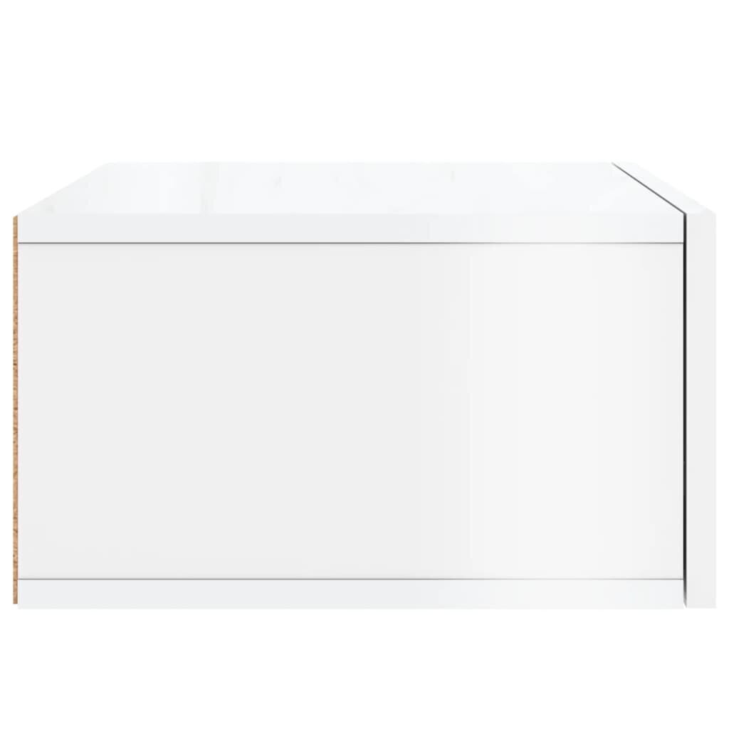 vidaXL Seinäkiinnitettävät yöpöydät 2 kpl korkeak. valk. 35x35x20 cm hinta ja tiedot | Yöpöydät | hobbyhall.fi