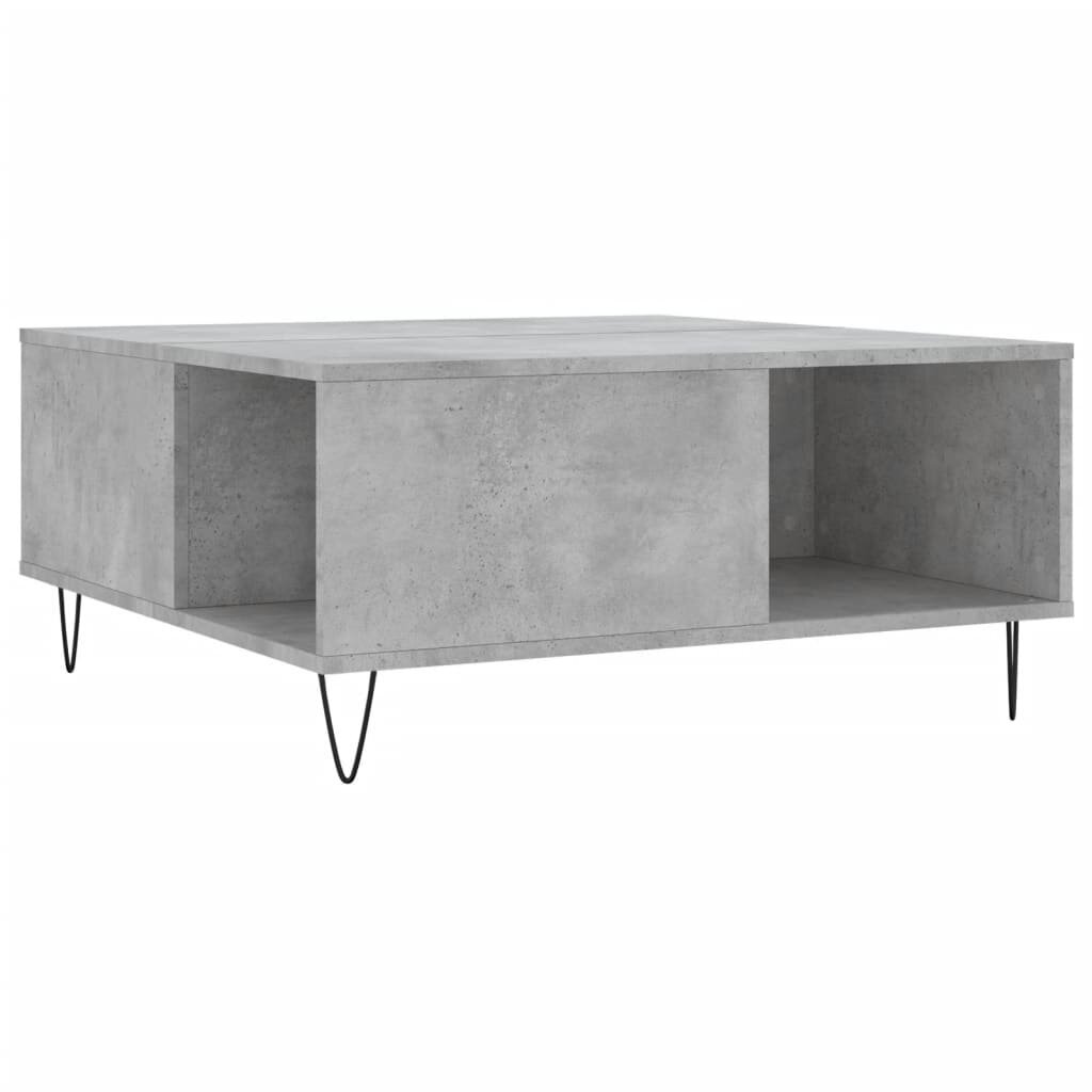 vidaXL Sohvapöytä betoninharmaa 80x80x36,5 cm tekninen puu hinta ja tiedot | Sohvapöydät | hobbyhall.fi