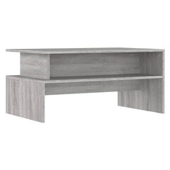 vidaXL Sohvapöytä harmaa Sonoma 90x55x42,5 cm tekninen puu hinta ja tiedot | Sohvapöydät | hobbyhall.fi