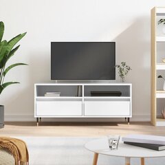 vidaXL TV-taso korkeakiilto valkoinen 100x34,5x44,5 cm tekninen puu hinta ja tiedot | TV-tasot | hobbyhall.fi