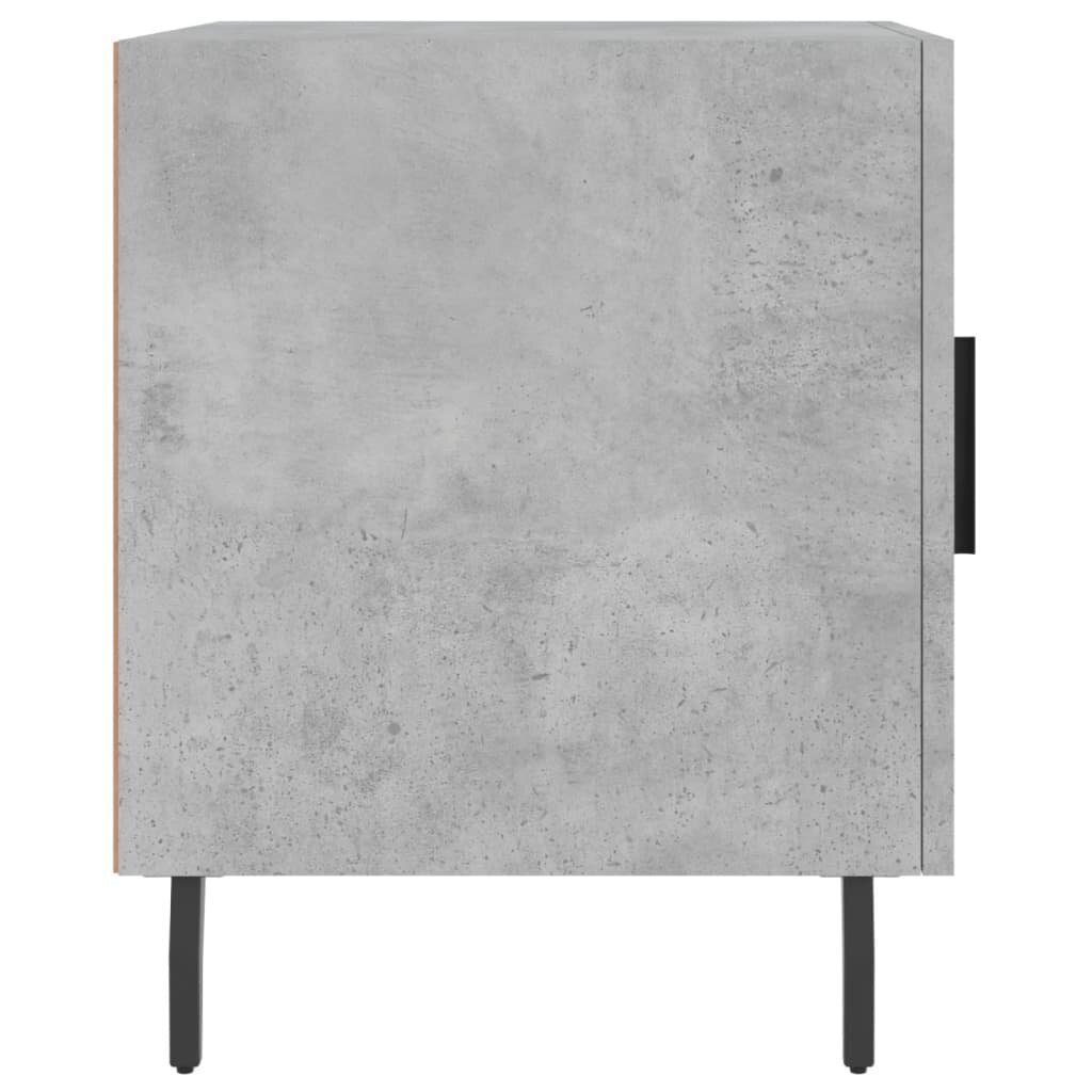 vidaXL Yöpöydät 2 kpl betoninharmaa 40x40x50 cm tekninen puu hinta ja tiedot | Yöpöydät | hobbyhall.fi