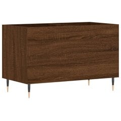 vidaXL LP-levyjen säilytyskaappi ruskea tammi 74,5x38x48 cm puu hinta ja tiedot | Olohuoneen kaapit ja lipastot | hobbyhall.fi