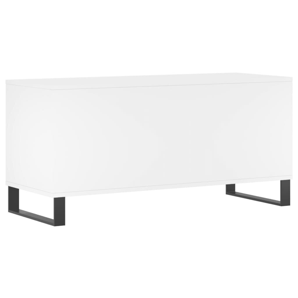 vidaXL LP-levyjen säilytyskaappi valkoinen 100x38x48 cm tekninen puu hinta ja tiedot | Olohuoneen kaapit ja lipastot | hobbyhall.fi