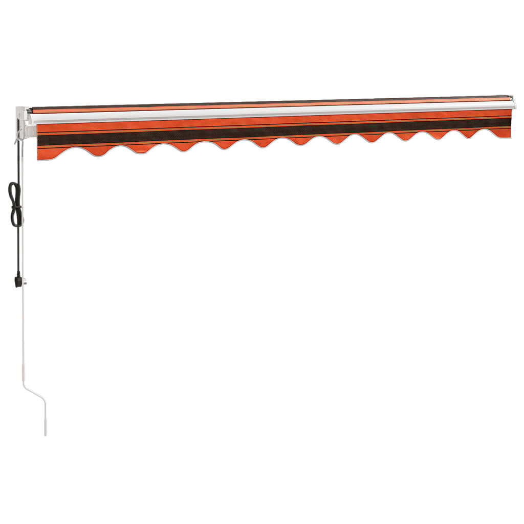 vidaXL Automaattisesti sisäänkelattava markiisi oranssirusk. 3,5x2,5 m hinta ja tiedot | Aurinkovarjot ja markiisit | hobbyhall.fi