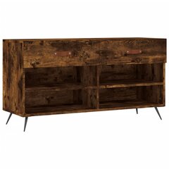 vidaXL Kenkäpenkki savutammi 102x35x55 cm tekninen puu hinta ja tiedot | Kenkäkaapit ja -hyllyt | hobbyhall.fi