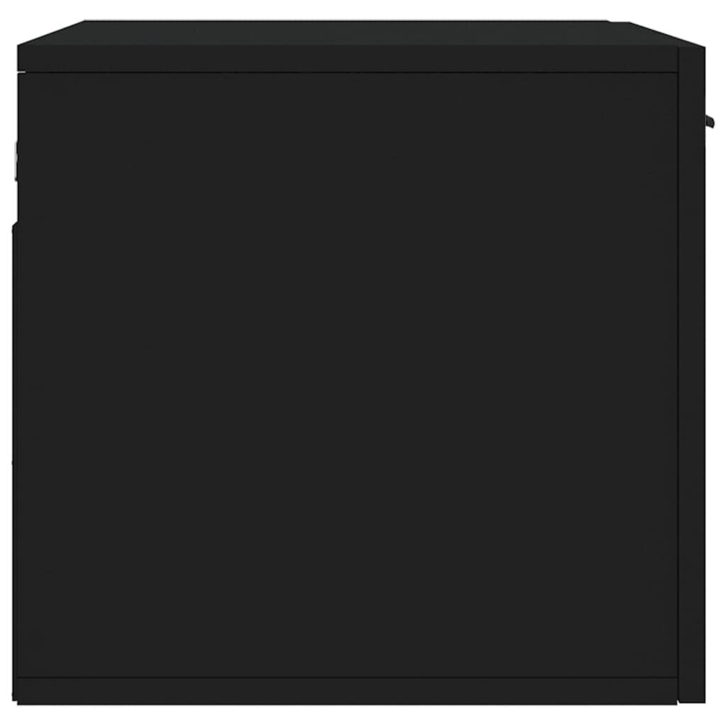 vidaXL Seinäkaappi musta 60x36,5x35 cm tekninen puu hinta ja tiedot | Kylpyhuonekaapit | hobbyhall.fi
