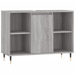 vidaXL Kylpyhuoneen kaappi harmaa Sonoma 80x33x60 cm tekninen puu hinta ja tiedot | Kylpyhuonekaapit | hobbyhall.fi