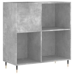 vidaXL LP-levyjen säilytyskaappi betoninharmaa 84,5x38x89 cm puu hinta ja tiedot | Olohuoneen kaapit ja lipastot | hobbyhall.fi