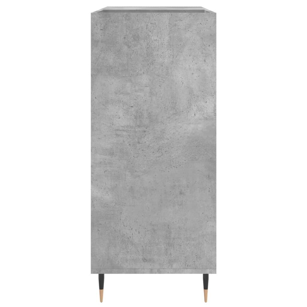 vidaXL LP-levyjen säilytyskaappi betoninharmaa 84,5x38x89 cm puu hinta ja tiedot | Olohuoneen kaapit ja lipastot | hobbyhall.fi