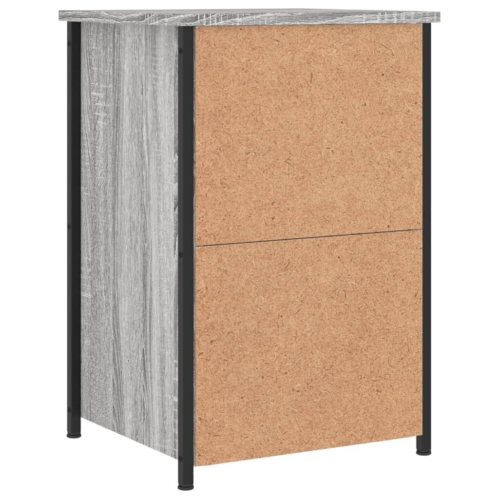 vidaXL Yöpöydät 2 kpl harmaa Sonoma 40x36x60 cm tekninen puu hinta ja tiedot | Yöpöydät | hobbyhall.fi