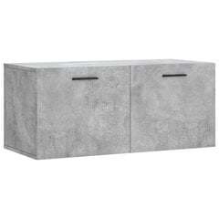 vidaXL Seinäkaappi betoninharmaa 80x36,5x35 cm tekninen puu hinta ja tiedot | Olohuoneen kaapit ja lipastot | hobbyhall.fi