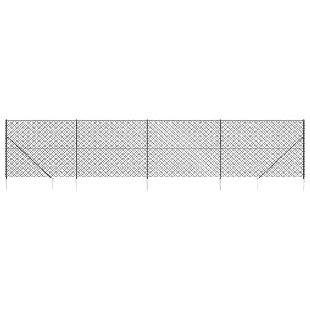 vidaXL Verkkoaita maapiikeillä antrasiitti 1,8x10 m hinta ja tiedot | Aidat ja tarvikkeet | hobbyhall.fi