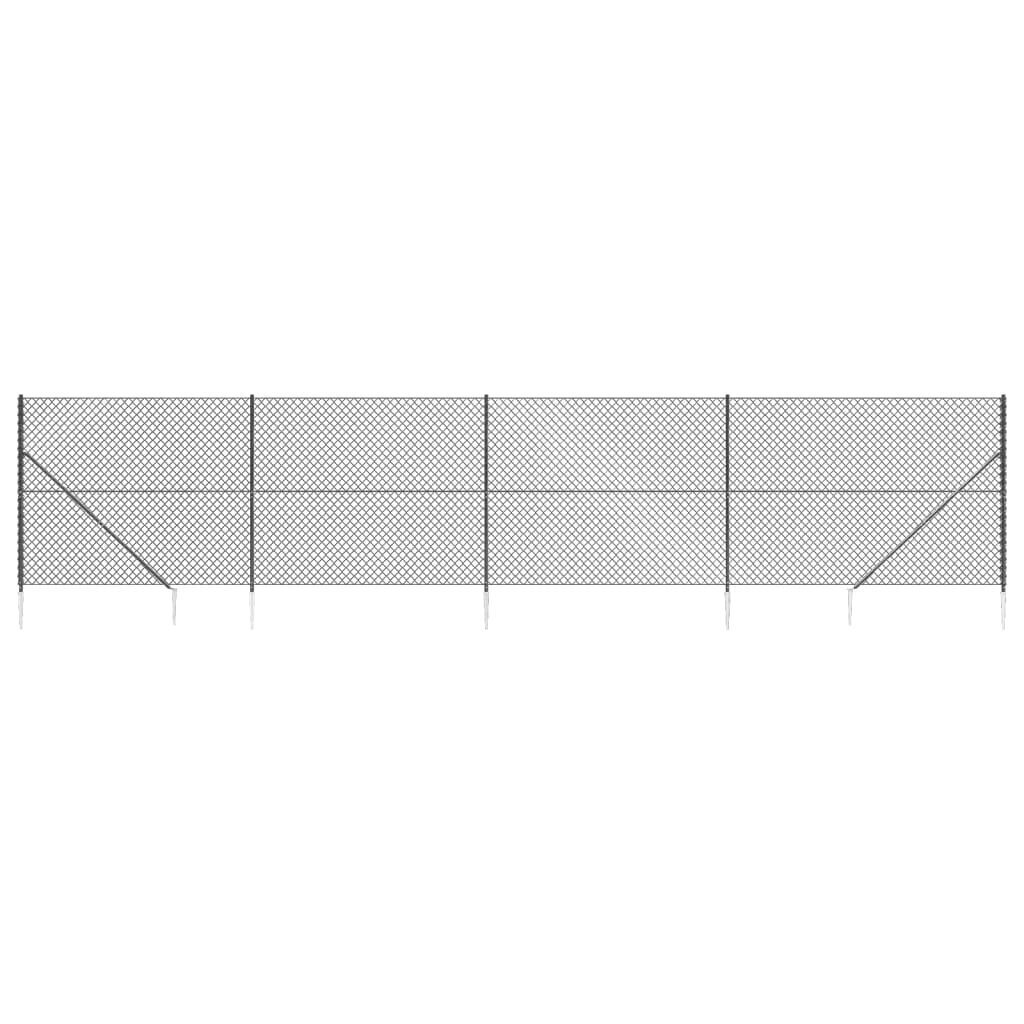 vidaXL Verkkoaita maapiikeillä antrasiitti 1,8x10 m hinta ja tiedot | Aidat ja tarvikkeet | hobbyhall.fi