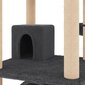 vidaXL Kissan kiipeilyteline sisal- raapimispuilla tummanharmaa 141 cm hinta ja tiedot | Raapimispuut ja kiipeilypuut | hobbyhall.fi