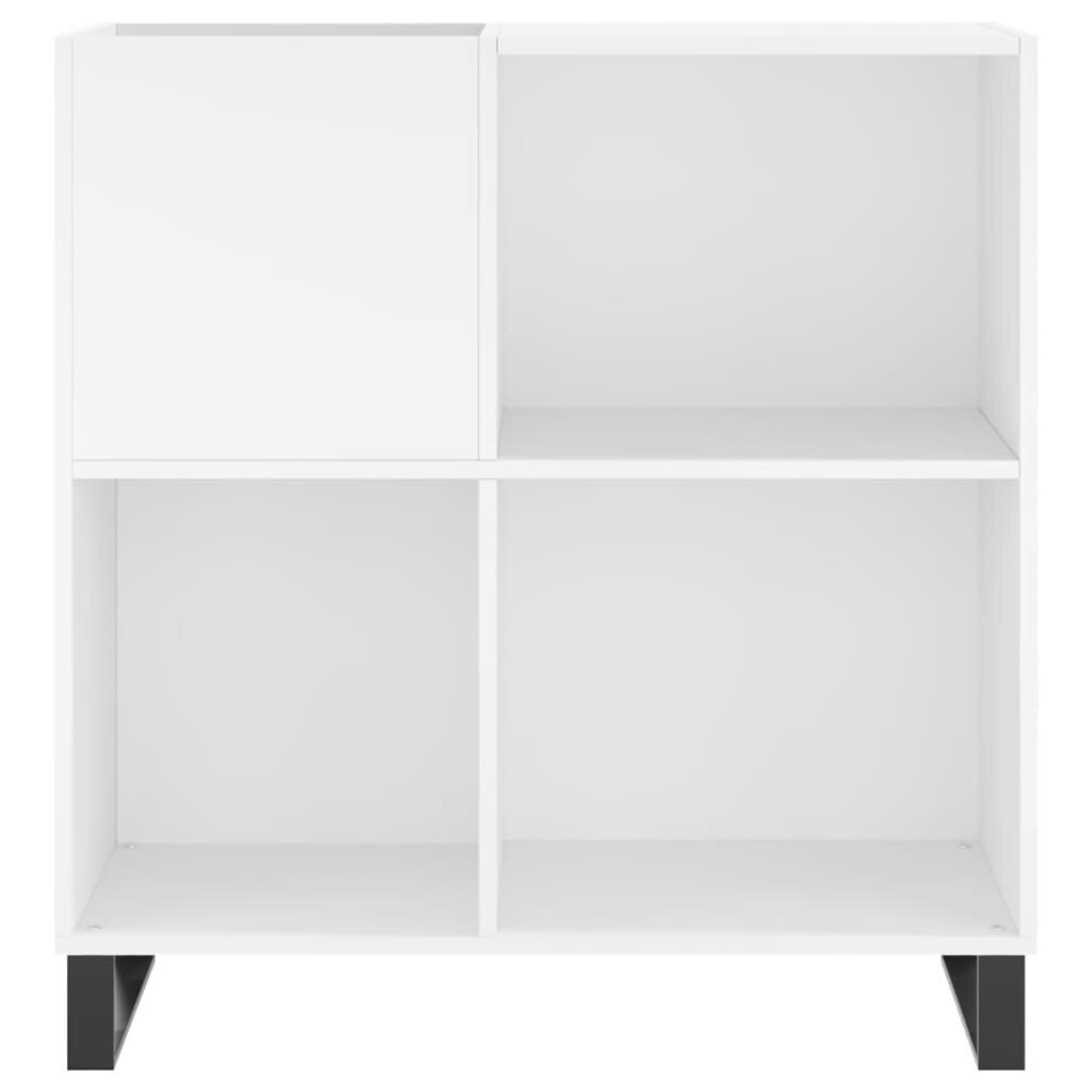 vidaXL LP-levyjen säilytyskaappi valkoinen 84,5x38x89 cm tekninen puu hinta ja tiedot | Kaapit | hobbyhall.fi