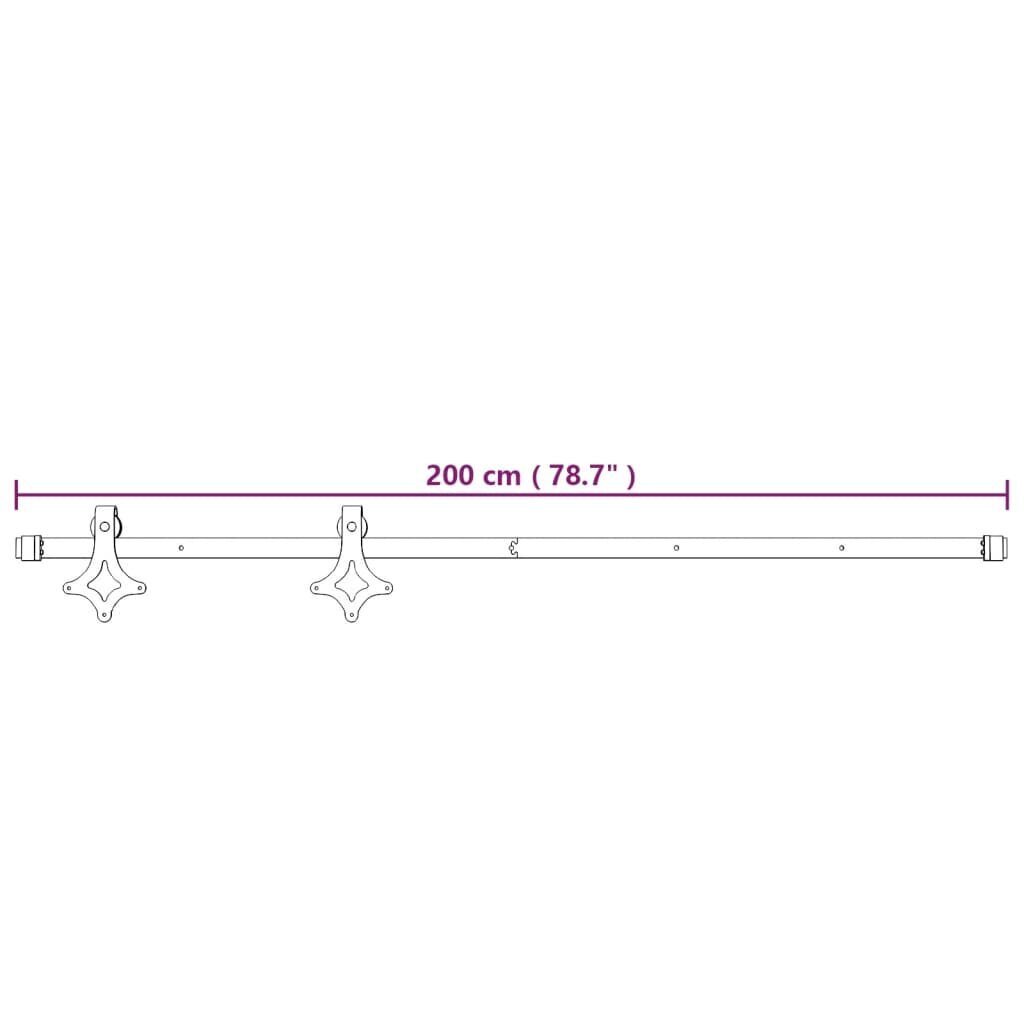 vidaXL Liukuovi asennustarvikkeineen 80x210 cm täysi mänty hinta ja tiedot | Sisäovet | hobbyhall.fi