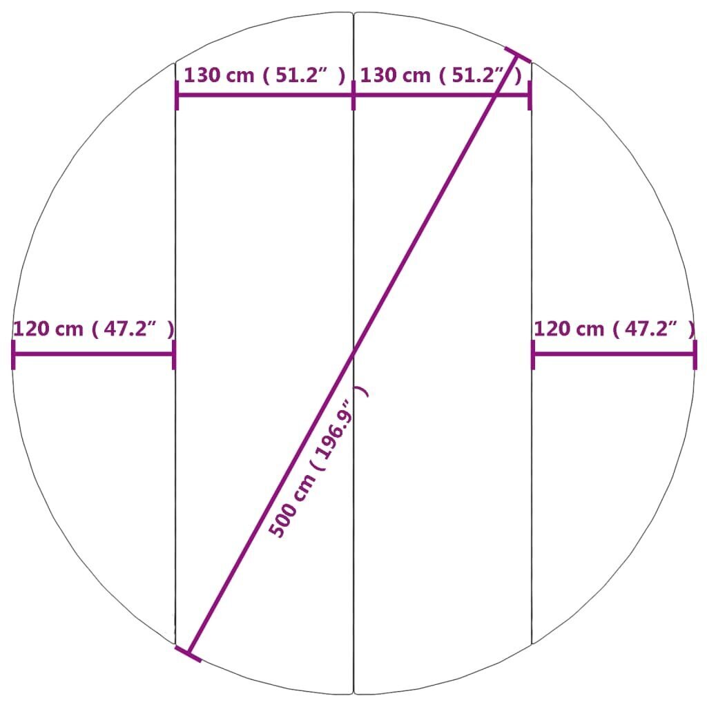 vidaXL Uima-altaan aluskangas harmaa Ø500 cm polyesteri geotekstiili hinta ja tiedot | Uima-allastarvikkeet | hobbyhall.fi