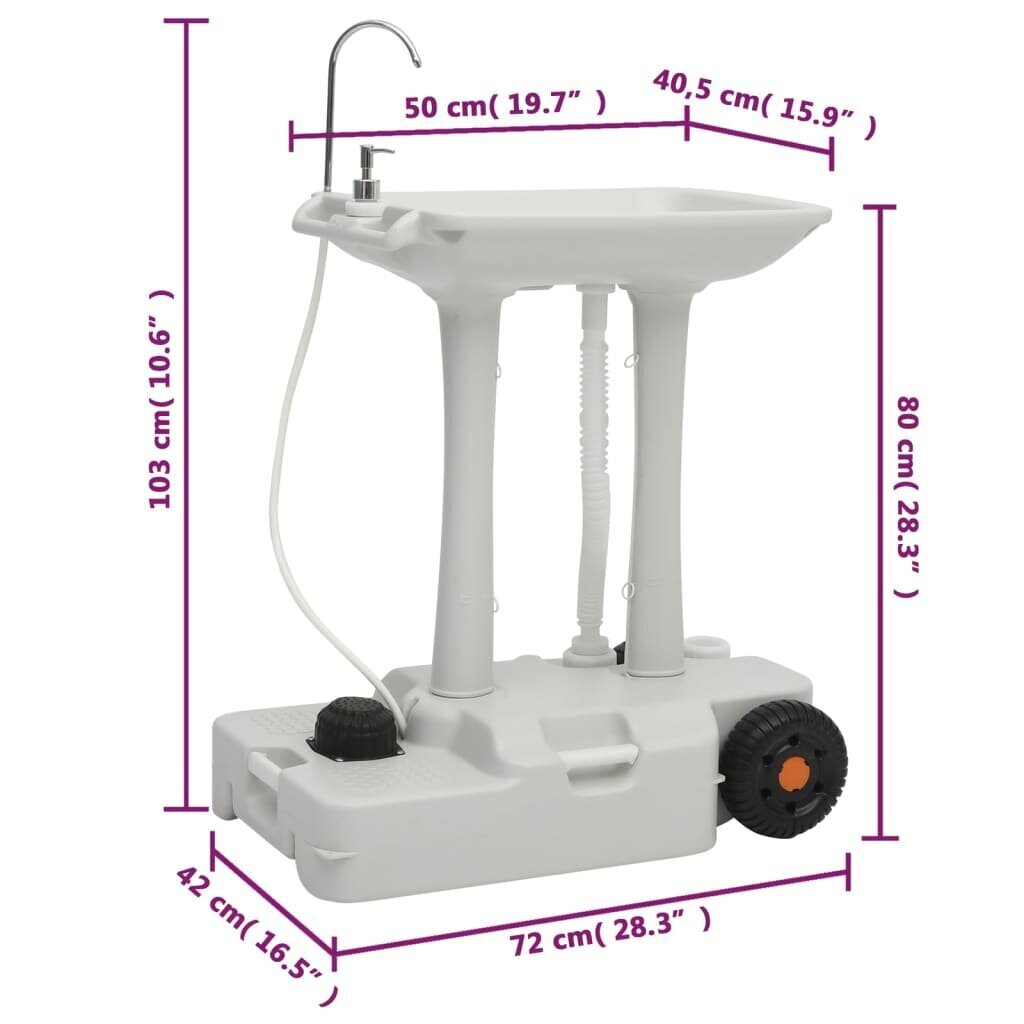 vidaXL Kannettava retkeily-WC ja käsinpesuallassarja hinta ja tiedot | Retkeilyvarusteet | hobbyhall.fi