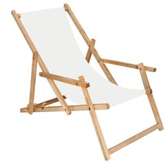 Tuoli käsinojilla Springos DC006 OXFORD33, valkoinen hinta ja tiedot | Puutarhatuolit | hobbyhall.fi