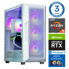 INTOP AQUA Ryzen 5 7600X 16GB DDR5 2TB SSD M.2 NVME RTX3060 12GB WIN11 hinta ja tiedot | Pöytätietokoneet | hobbyhall.fi