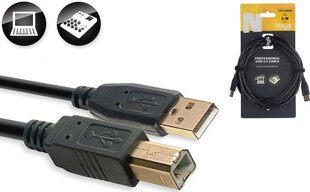 Stagg USB-A/m - USB-B/m, 3m hinta ja tiedot | Kaapelit ja adapterit | hobbyhall.fi