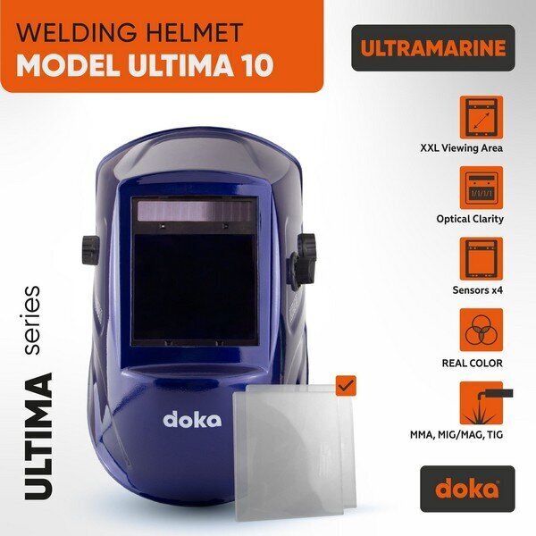 Automaattinen hitsauskypärä DOKA ULTIMA 10 Ultramarine hinta ja tiedot | Pään suojavarusteet | hobbyhall.fi
