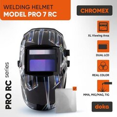 Automaattinen hitsauskypärä DOKA PRO 7 RC Chromex hinta ja tiedot | Pään suojavarusteet | hobbyhall.fi