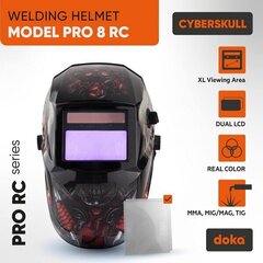 Automaattinen hitsauskypärä DOKA PRO 8 RC Cyberskull hinta ja tiedot | Pään suojavarusteet | hobbyhall.fi