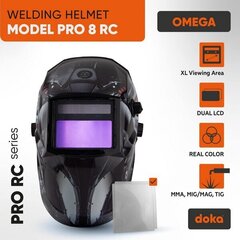 Automaattinen hitsauskypärä DOKA PRO 8 RC Omega hinta ja tiedot | Pään suojavarusteet | hobbyhall.fi