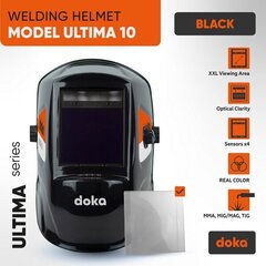 Automaattinen hitsauskypärä DOKA ULTIMA 10 Black hinta ja tiedot | Pään suojavarusteet | hobbyhall.fi