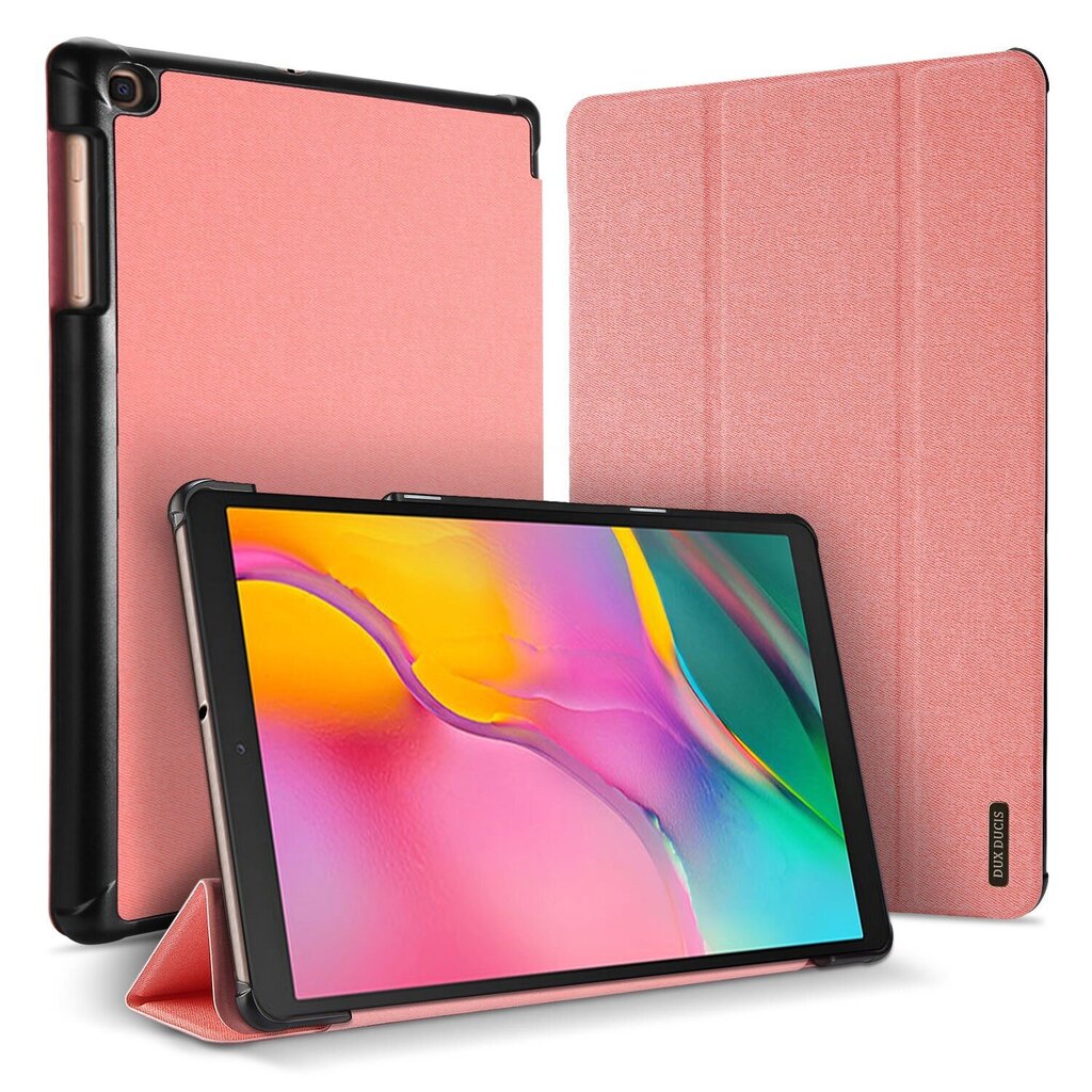 Kotelo Dux Ducis Domo Samsung X800/X806 Tab S8 Plus/T730/T736B Tab S7 FE 2021/ T970/T976B TAB S7 Plus 12.4 vaaleanpunainen hinta ja tiedot | Tablettien kotelot ja muut tarvikkeet | hobbyhall.fi