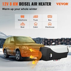 Diesel 12V ilmanlämmitin Vevor 8KW hinta ja tiedot | Lämmittimet | hobbyhall.fi