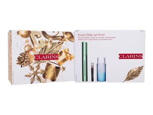 Sarja Clarins Mascara Supra Lift &amp; Curl: silmäkynä Crayon Kohl 01 Mini Eye Pencil, 0,39 g, meikinpoistoaine Instant Eye Make Up Remover, 30 ml, ripsiväri Mascara Supra Lift &amp; Curl, 8 ml hinta ja tiedot | Silmämeikit | hobbyhall.fi