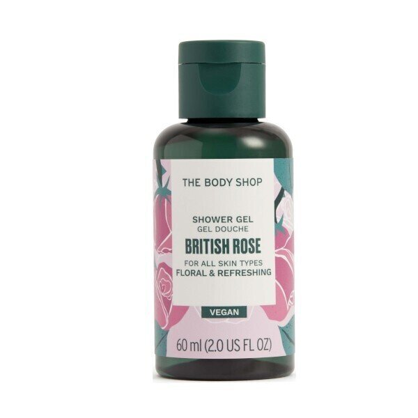 Suihkugeeli The Body Shop British Rose, 60 ml hinta ja tiedot | Suihkusaippuat ja suihkugeelit | hobbyhall.fi