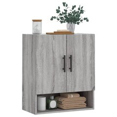 vidaXL Seinäkaappi harmaa Sonoma 60x31x70 cm tekninen puu hinta ja tiedot | Olohuoneen kaapit ja lipastot | hobbyhall.fi