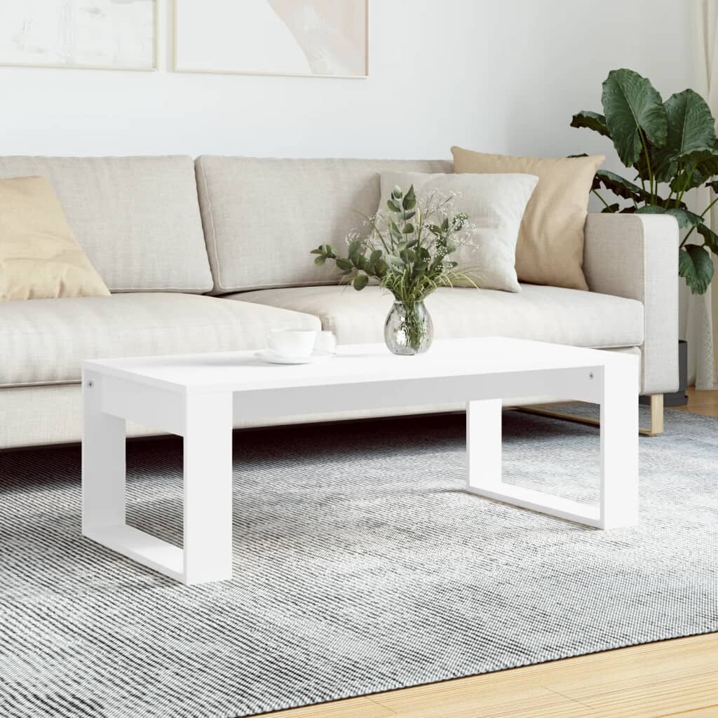 vidaXL Sohvapöytä valkoinen 102x50x35 cm tekninen puu hinta ja tiedot | Sohvapöydät | hobbyhall.fi