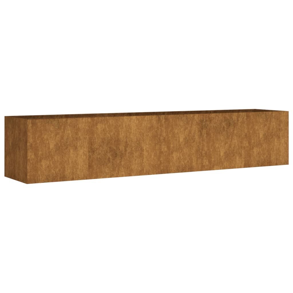 vidaXL Korotettu kukkalaatikko 200x40x40 cm Corten teräs hinta ja tiedot | Kukkalaatikot | hobbyhall.fi