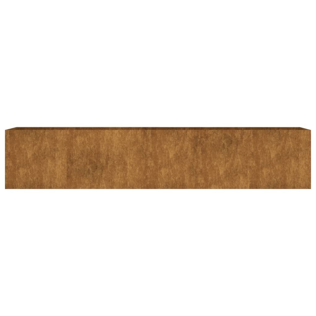 vidaXL Korotettu kukkalaatikko 200x40x40 cm Corten teräs hinta ja tiedot | Kukkalaatikot | hobbyhall.fi